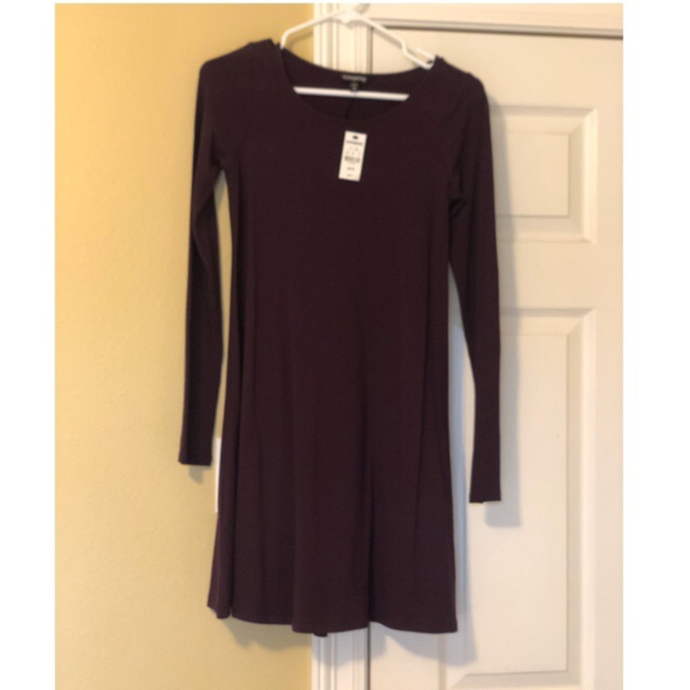 Long sleeve tee shirt dress
